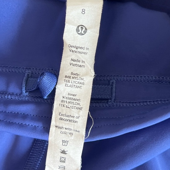Royal Blue Lululemon Leggings Size 8 - Picture 3 of 3
